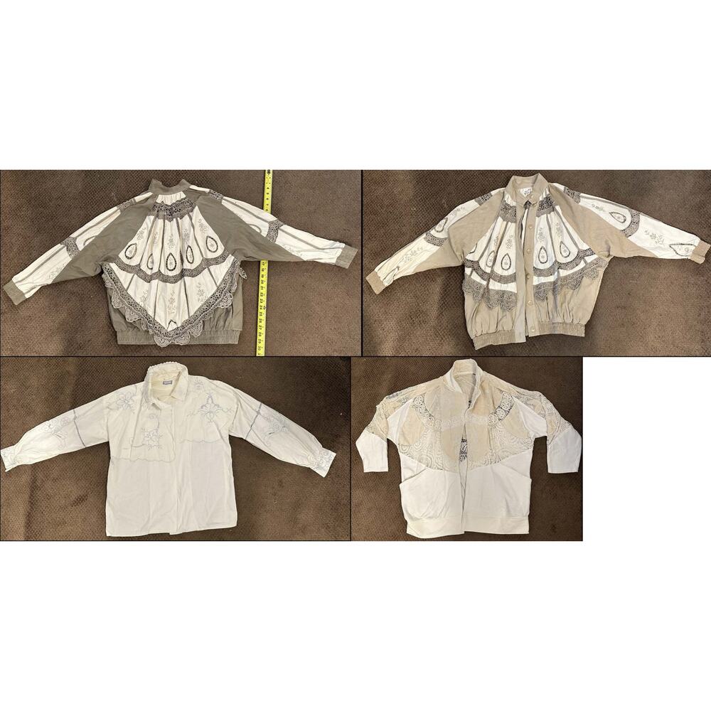 Vintage Embroidered and Crochet Clothing Lot of 4 Pieces